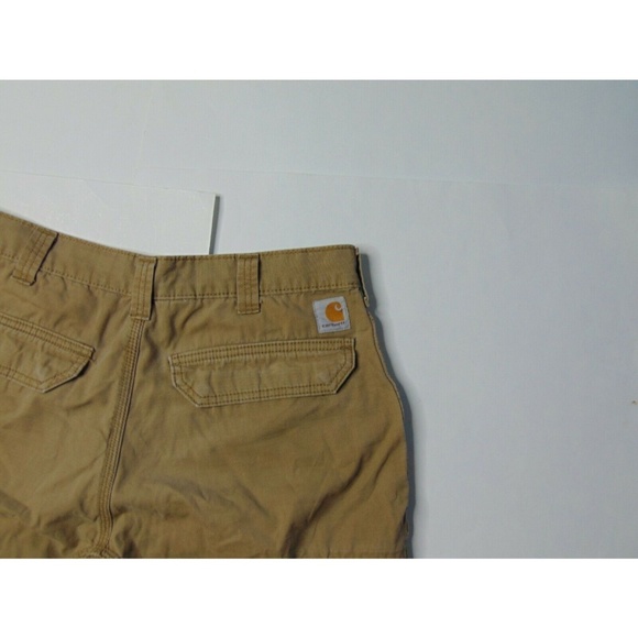 Carhartt 32 x 10 Relaxed Fit Khaki Shorts Brown - Picture 2 of 5